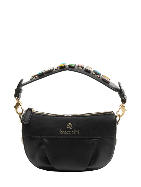BRACCIALINI STONES Sac à bandoulière avec pierres colorées noir - Sacs pour Femme