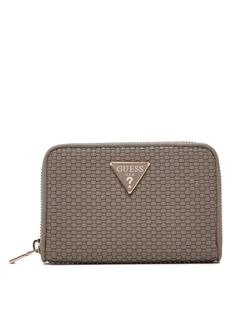 GUESS PHAEDRA Petit portefeuille zippé taupe foncé - Portefeuilles Femme