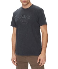 GUESS SS CN TREATED T-shirt en coton bleu honnête - T-shirt - 1