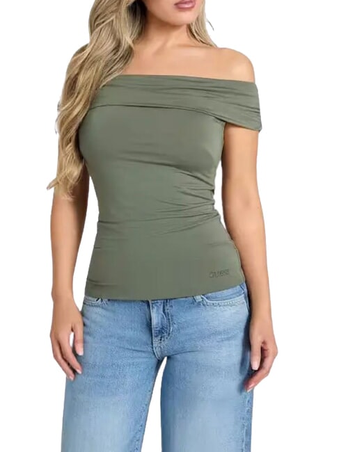 GUESS CHARLOTTE  T-shirt plante verte - T-shirt