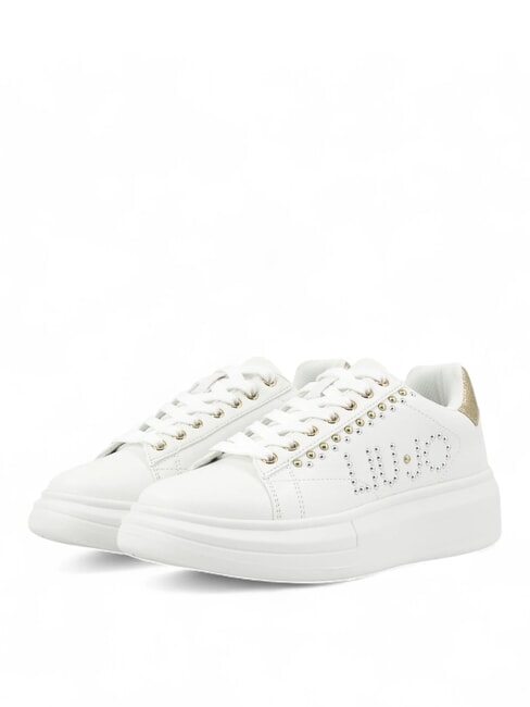 LIUJO BABOL 02 Baskets à plateforme avec clous blanc / or clair - Chaussures Femme