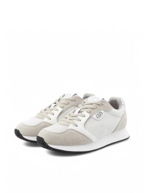 LIUJO VIBE 03 Baskets de course en cuir et tissu sable/blanc - Chaussures Femme