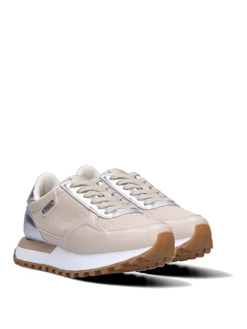 LIUJO EVELYN 915 Baskets avec inserts logo beige/argent - Chaussures Femme