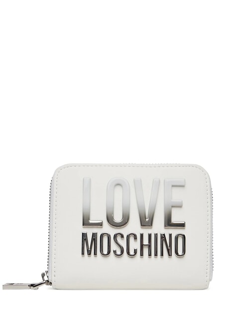 LOVE MOSCHINO ZIP AROUND Portefeuille blanche - Portefeuilles Femme