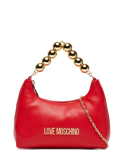 LOVE MOSCHINO CHAIN Mini sac à main, avec bandoulière ROUGE - Sacs pour Femme
