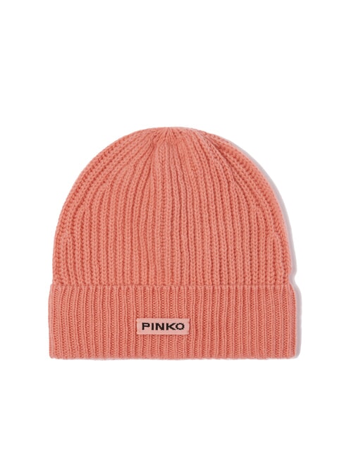 PINKO LAMBKIN  Chapeau de laine rouge corail vif - Bonnets