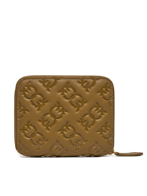 PINKO TAYLOR Portefeuille en cuir zippé plantation-or antique - Portefeuilles Femme