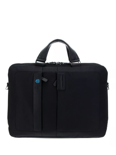 PIQUADRO Porte document P16, sac pour ordinateur portable 15.6'' - iPad 10,5'' CHEVRON / NOIR - Porte Documents Travail