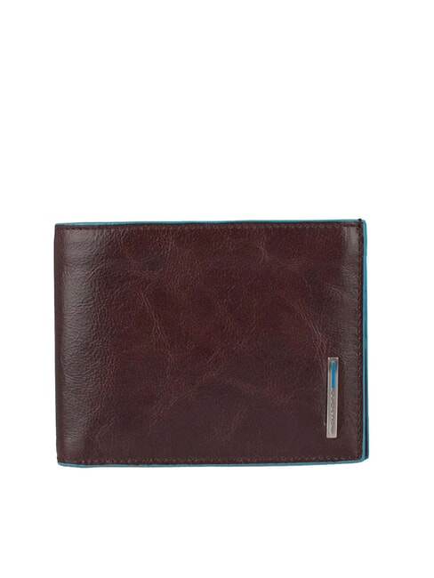 PIQUADRO BLUE SQUARE  Portefeuille en cuir, avec rabat ACAJOU - Portefeuilles Homme