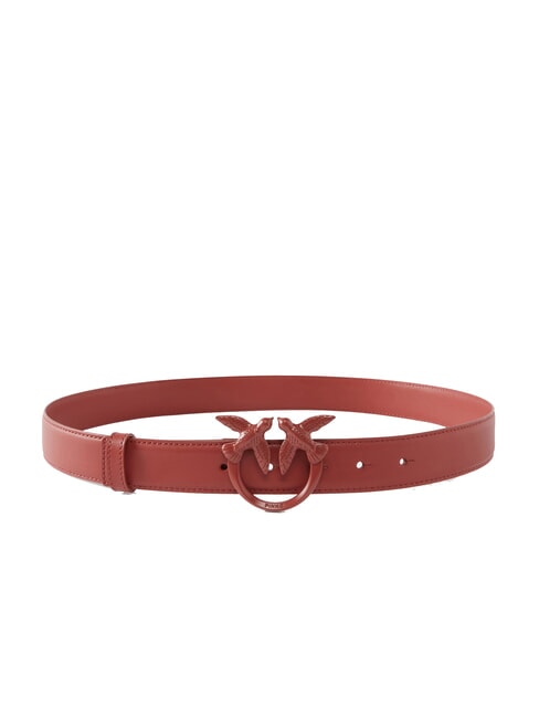 PINKO LOVE BERRY Ceinture avec boucle colorée couleur ocre rouge en bloc - Ceintures