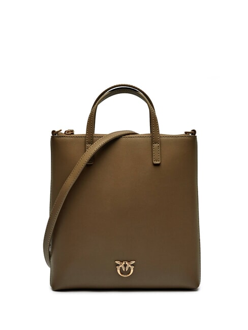 PINKO MINI Sac shopping en cuir plantation-or antique - Sacs pour Femme