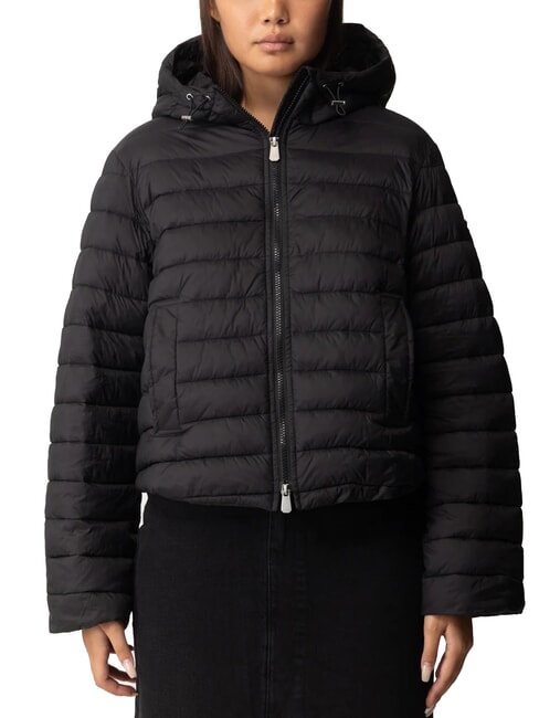PINKO IDROVOLANT Doudoune courte à capuche limousine noire - Doudounes femme