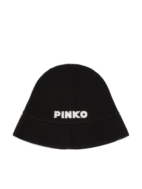 PINKO MINSKIN Chapeau évasé en laine limousine noire - Bonnets