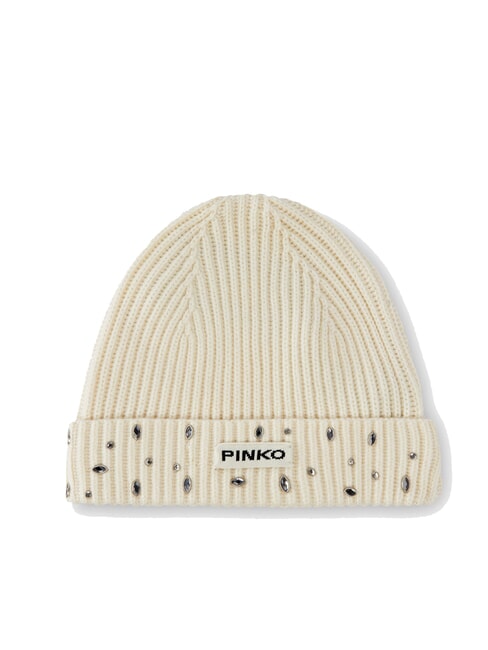 PINKO SERENGETI Bonnet en cristal meringue blanche - Bonnets