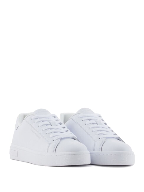 ARMANI EXCHANGE A|X Baskets en cuir blanc brillant - Chaussures Femme