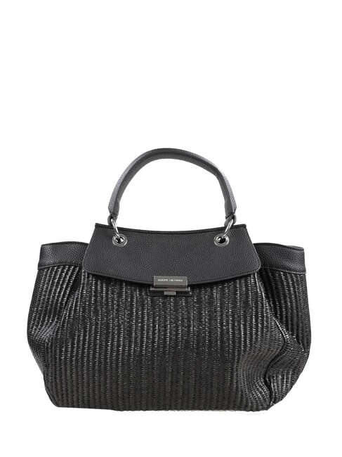 ARMANI EXCHANGE WAVE CROCHET  Sac à main avec bandoulière noir/noir - Sacs pour Femme