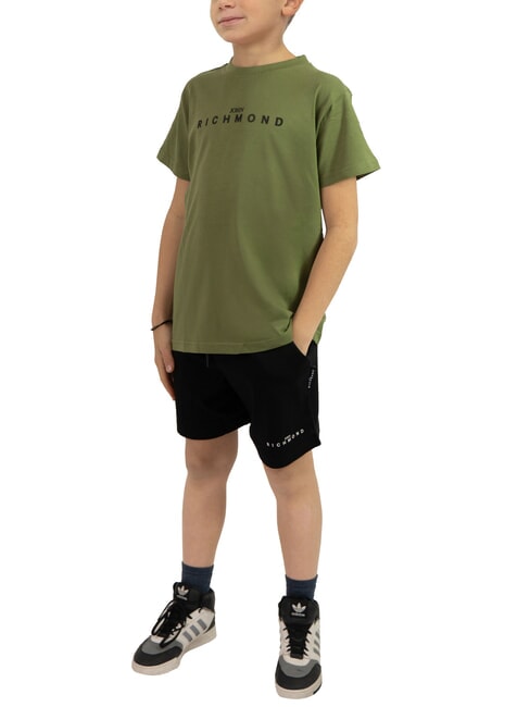 JOHN RICHMOND NORMI Ensemble t-shirt et bermuda mil vert. - Survêtements pour enfants