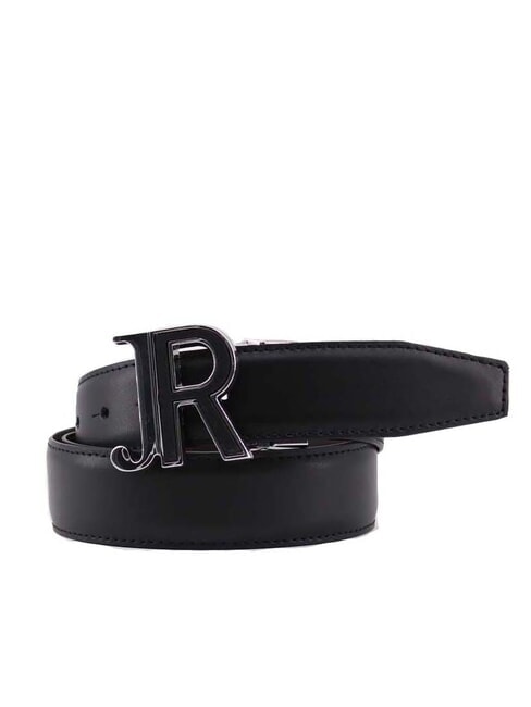 JOHN RICHMOND JR LOGO Ceinture en cuir double face noir foncé - Ceintures