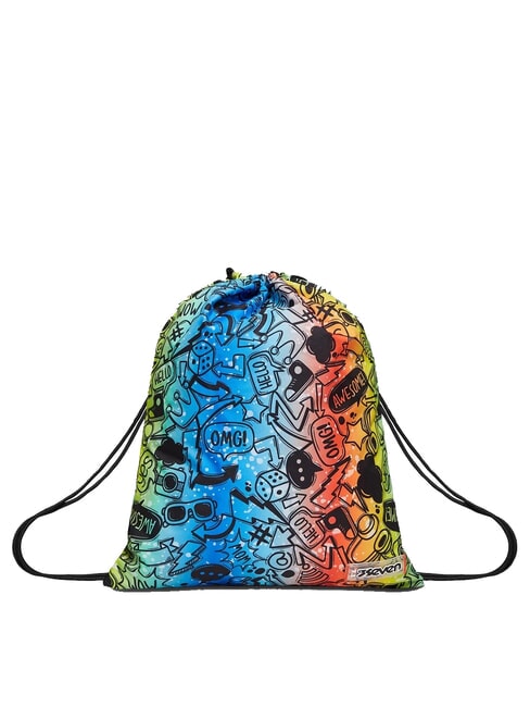 SEVEN SAKKY FLUO STAMP Cartable Noir - Sacs à dos pour l'École & les Loisirs