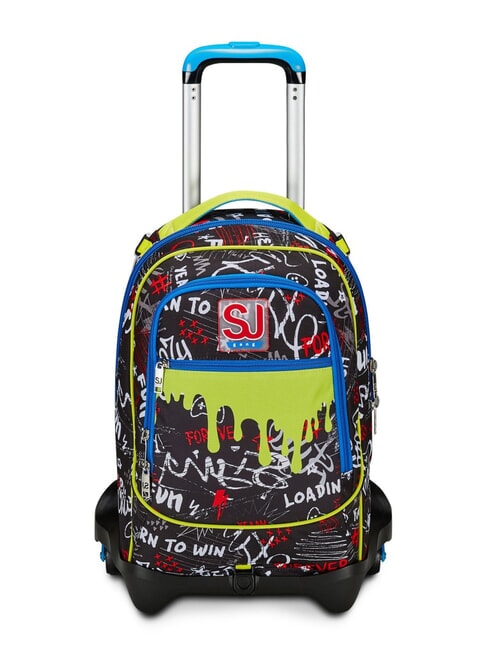 SJGANG GANG BORN TO FUN BOY  Sac à dos trolley amovible, 3 roues Noir - Sacs à dos à roulettes