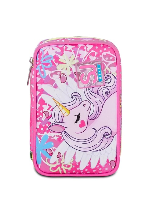 SJGANG UNICORN LED GIRL Trousse complète avec kit scolaire FORÊT RAYÉE NOIRE - Étuis et Accessoires