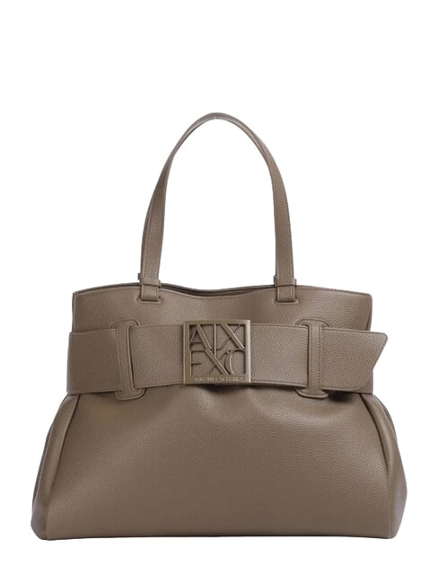 ARMANI EXCHANGE SUSIE SOFT Sac à bandoulière avec boucle taupe foncé - Sacs pour Femme
