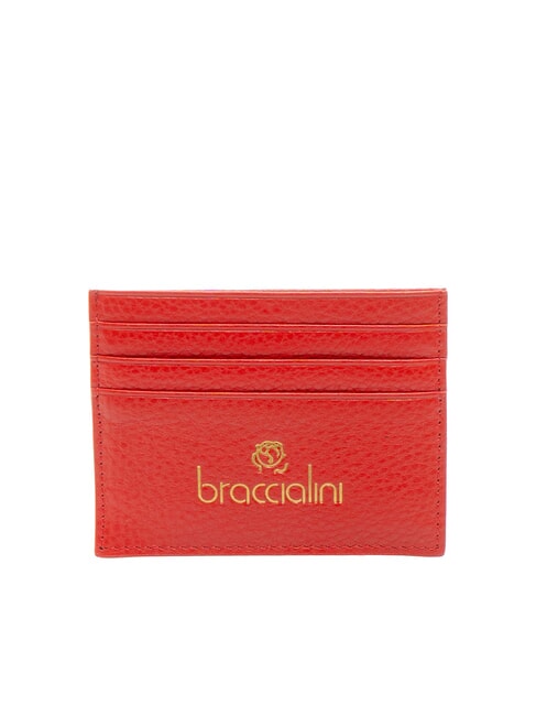 BRACCIALINI BASIC Porte-cartes de crédit en cuir rouge - Portefeuilles Femme
