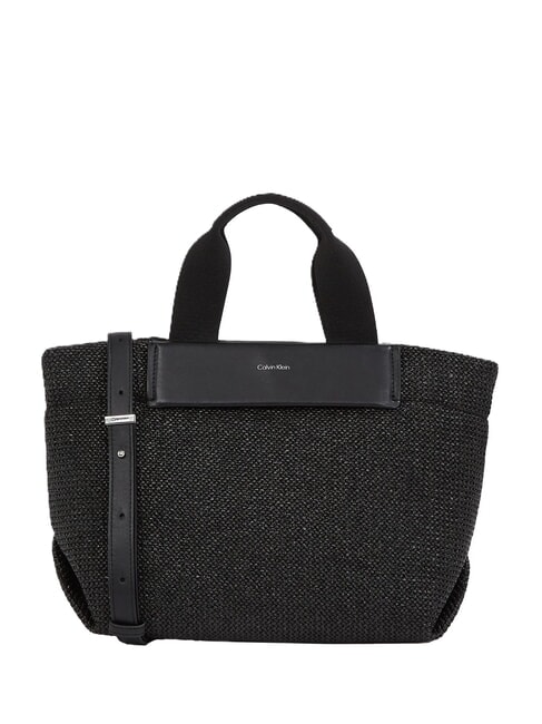CALVIN KLEIN CK RAFFIA Sac à main avec bandoulière ck noir - Sacs pour Femme
