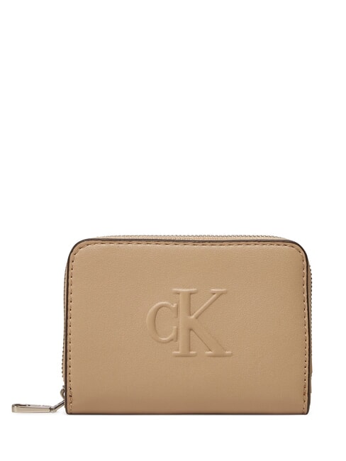 CALVIN KLEIN SCULPTED Med Portefeuille zippé vaisselle - Portefeuilles Femme