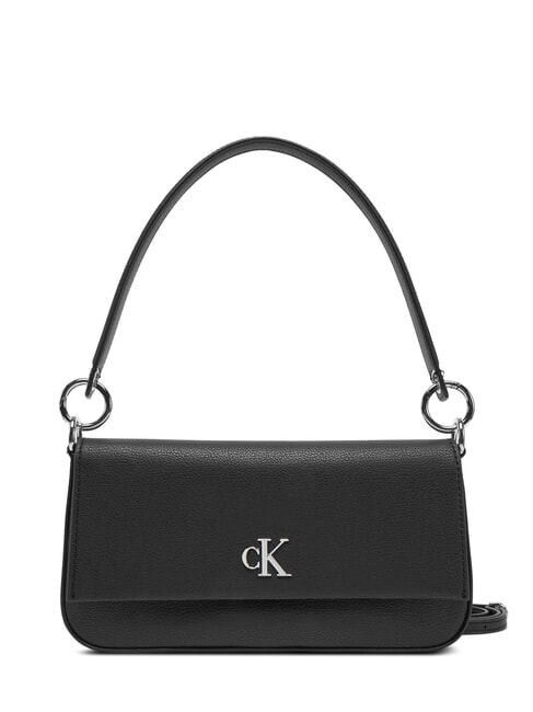 CALVIN KLEIN MINIMAL MONOGRAM Sac à bandoulière, avec bandoulière sur noir - Sacs pour Femme