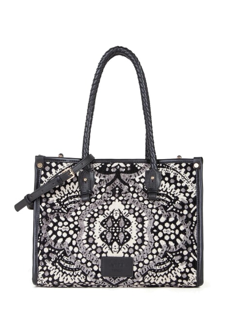 V73 AMELIA Sac shopping en tissu jacquard noir/multicolore - Sacs pour Femme