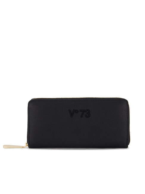 V73 ECHO 73 Grand portefeuille zippé noir - Portefeuilles Femme