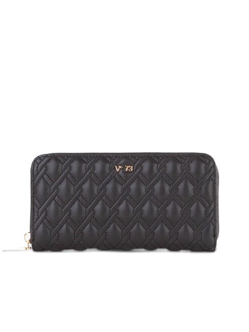 V73 MARGARET Grand portefeuille matelassé noir - Portefeuilles Femme