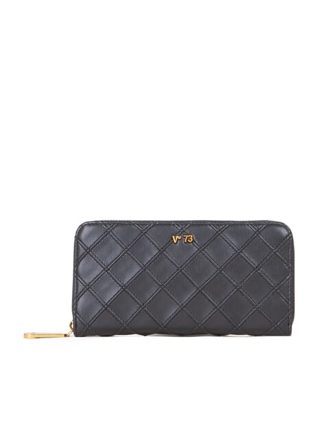 V73 EDITH Grand portefeuille zippé noir - Portefeuilles Femme