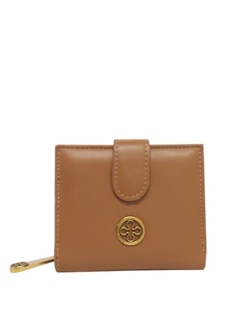V73 GRAZIA Portefeuille carré avec logo en métal cuir - Portefeuilles Femme