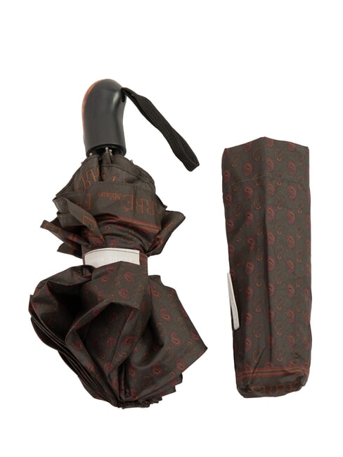 FERRÈ MINI Parapluie pliant coupe-vent cravate marron 03 - Parapluies