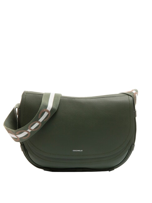 COCCINELLE RAQUEL L Sac à bandoulière en cuir algues/guacamole - Sacs pour Femme