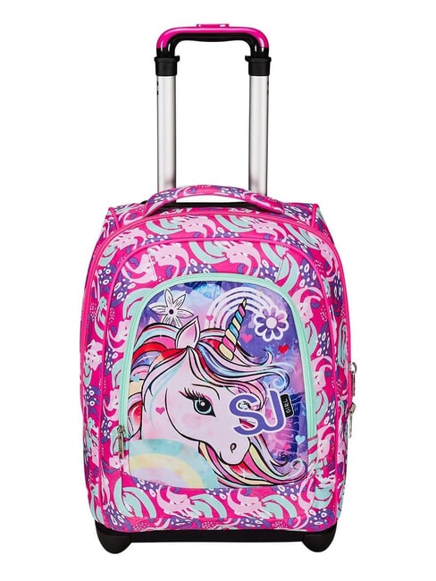 SJGANG CUCCIOLI BIG GIRL Sac à dos trolley fixe 2 roues fuxiafluo - Sacs à dos à roulettes