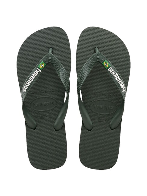 HAVAIANAS BRASIL LOGO Les tongs pour hommes olives vertes/olives vertes - Chaussures unisexe