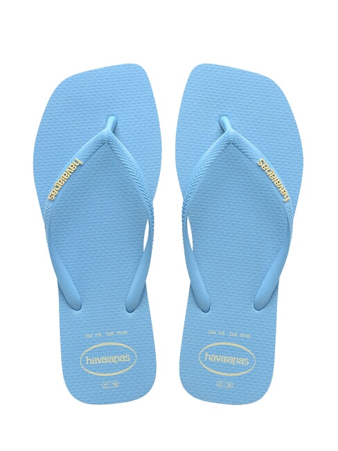 HAVAIANAS SQUARE LOGO Tongs bleu lavande - Chaussures Femme