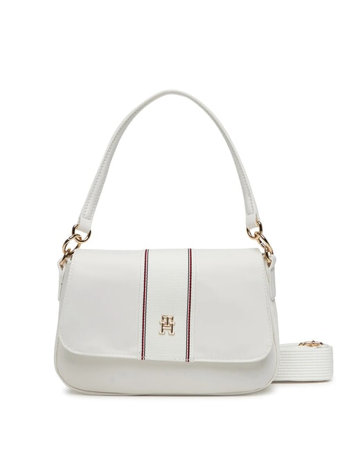 TOMMY HILFIGER POPPY Sac à main avec bandoulière écru matelassé - Sacs pour Femme