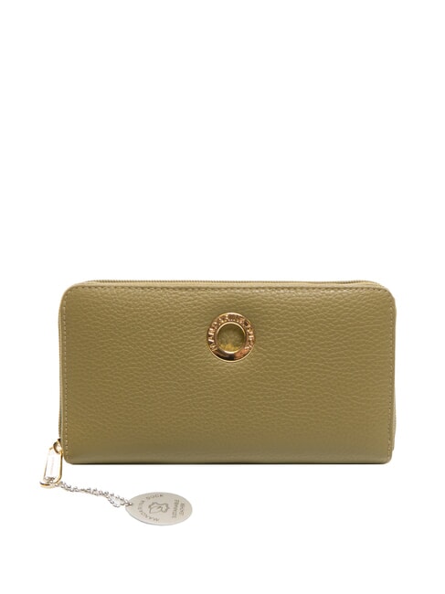 MANDARINA DUCK MELLOW  Grand portefeuille en cuir zippé aloès - Portefeuilles Femme