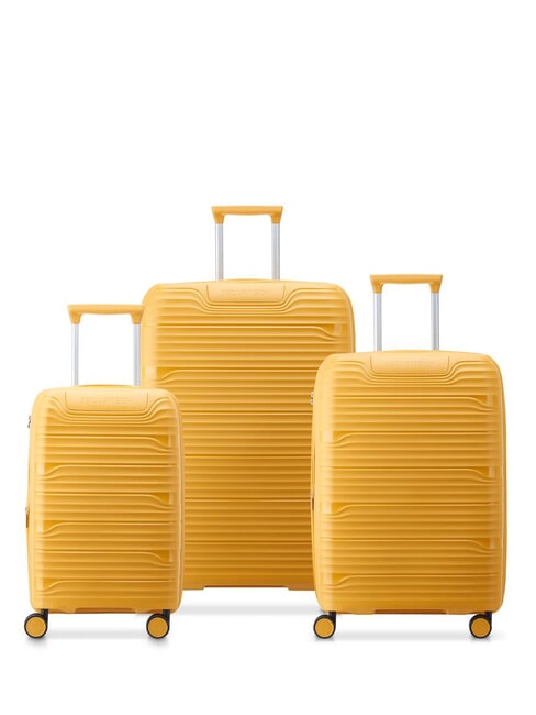 DELSEY SECURITECH DUNE Ensemble de 3 chariots : cabine, moyen, grand, exp jaune - Ensemble Valises