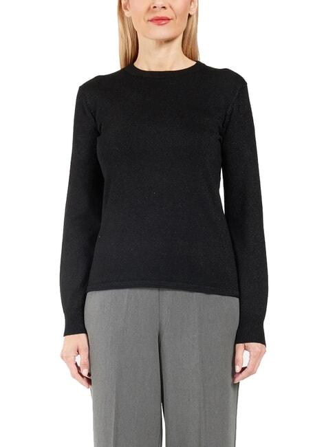 JOHN RICHMOND PARANA Cardigan ras du cou en lurex noir2 - Chandails pour femmes
