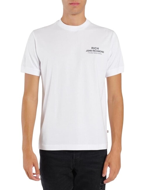JOHN RICHMOND HECKMANN T-shirt en coton avec logo blanc - T-shirt
