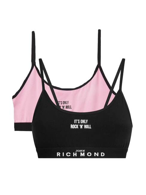 JOHN RICHMOND RIVIERE 2 soutiens-gorge bandeau noir/rose - Sous-vêtements pour femmes