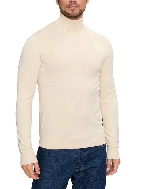 RICHMOND X CUSMA Pull à col roulé blanc d'os - Pulls pour hommes