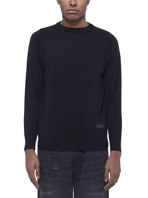 RICHMOND X MORI Pull à col rond noir2 - Pulls pour hommes