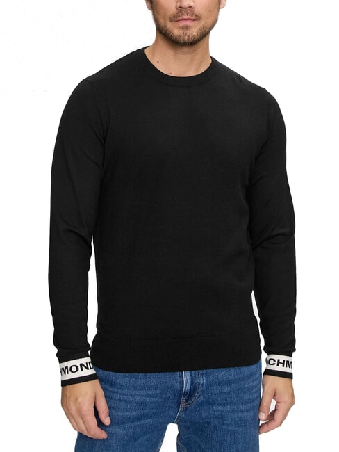 RICHMOND X ARTUSO Pull avec poignets à logo noir2 - Pulls pour hommes