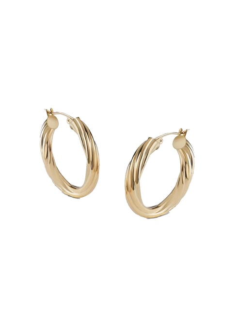 GUESS HOOPS I DID IT AGAIN Boucles d'oreilles Torchon or jaune - Boucles d'oreilles